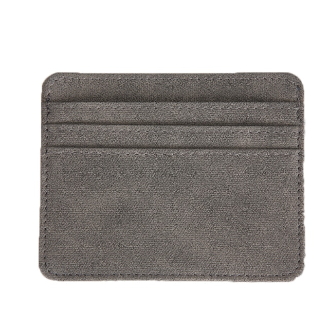 Carteira Fina de Couro Unissex - Frete Grátis