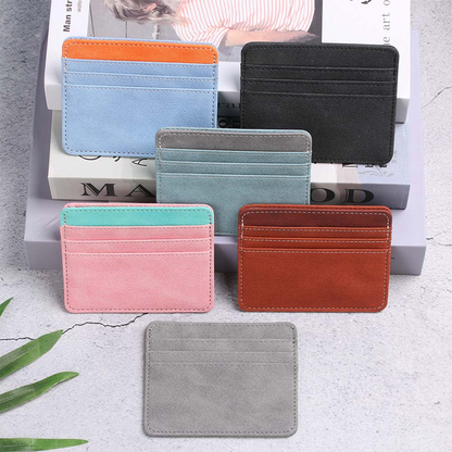 Carteira Fina de Couro Unissex - Frete Grátis