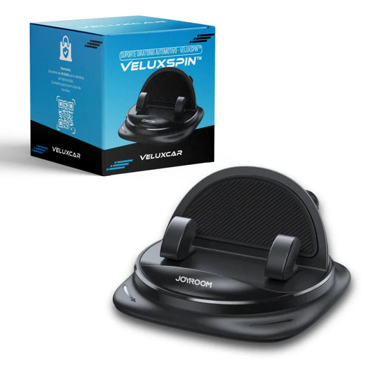 Suporte Giratório para Celular Automotivo - VeluxSpin™