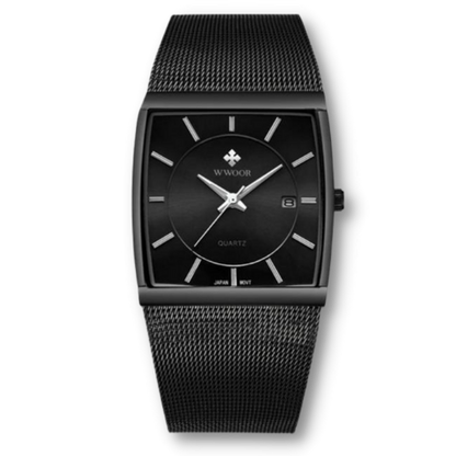 Relógio Masculino Quadrado de Aço Inoxidável - Frete Grátis