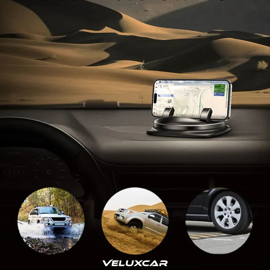 Suporte Giratório para Celular Automotivo - VeluxSpin™