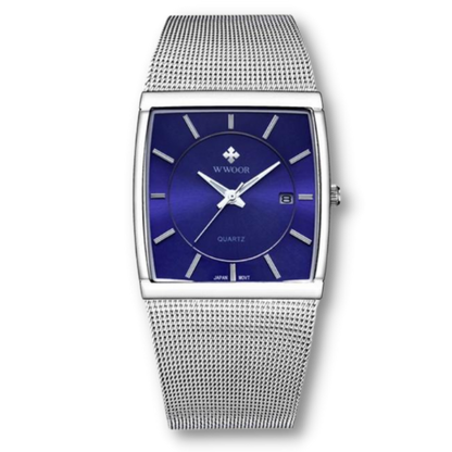 Relógio Masculino Quadrado de Aço Inoxidável - Frete Grátis