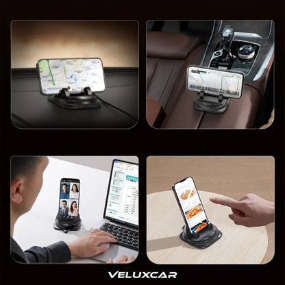 Suporte Giratório para Celular Automotivo - VeluxSpin™