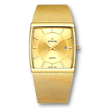 Relógio Masculino Quadrado de Aço Inoxidável - Frete Grátis