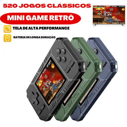 Mini Game Portátil - 520 Jogos Retrô + Brinde Surpresa