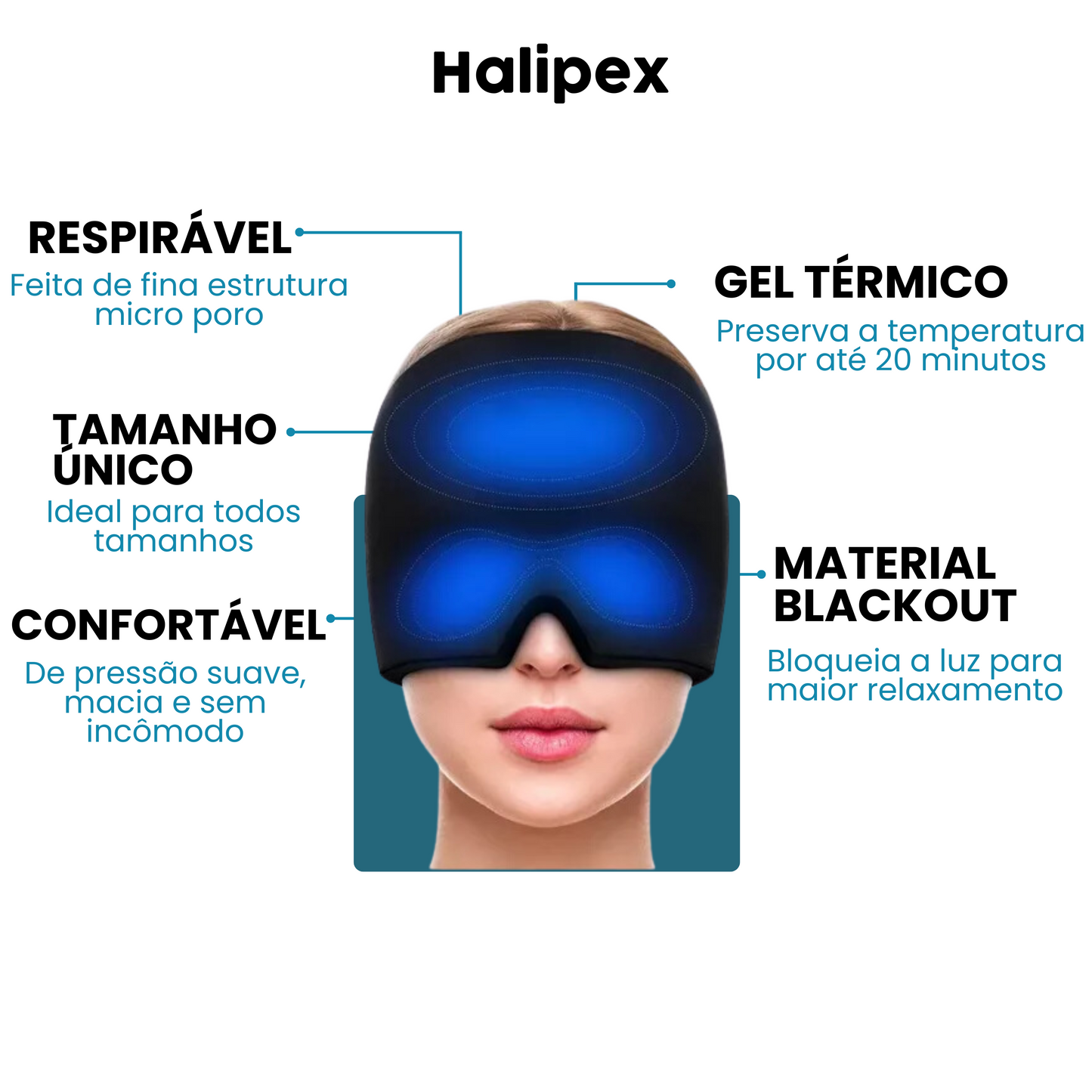 Touca Terapêutica Hali® - Alivie as Enxaquecas e Dores de Cabeça em minutos!