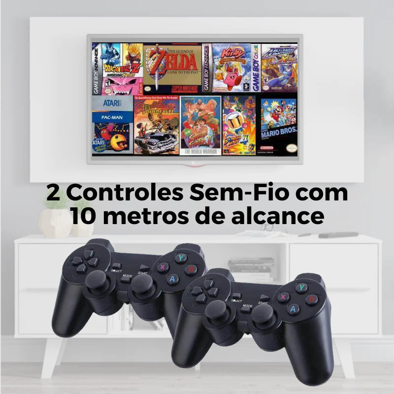 Vídeo Game Portátil Retrô Game© 4K HD -  40.000 Jogos + (2 Controles de Brinde)