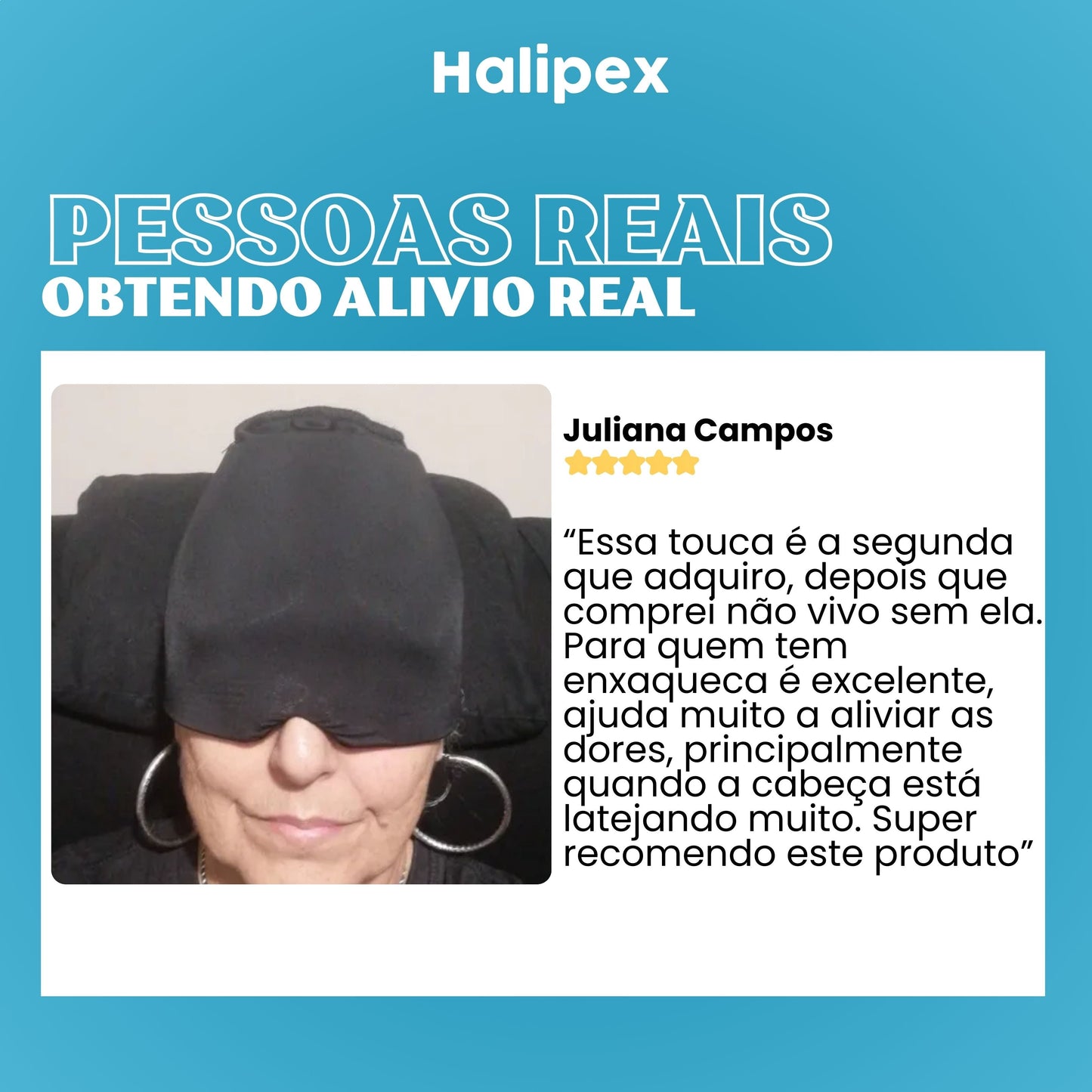 Touca Terapêutica Hali® - Alivie as Enxaquecas e Dores de Cabeça em minutos!