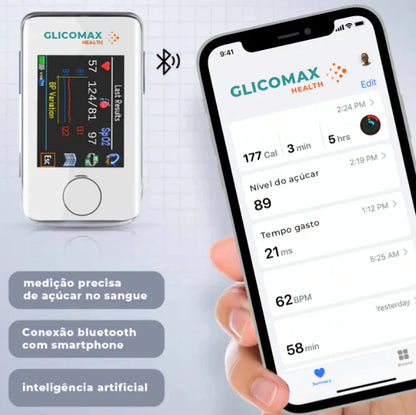 GlicoMax™: Medição Rápida e Indolor de Glicose e Oxigênio