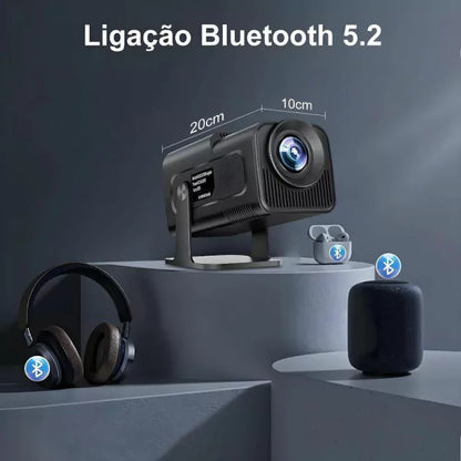 Projetor Portátil Smart TV 4K - Cinema Portátil [150 POLEGADAS]
